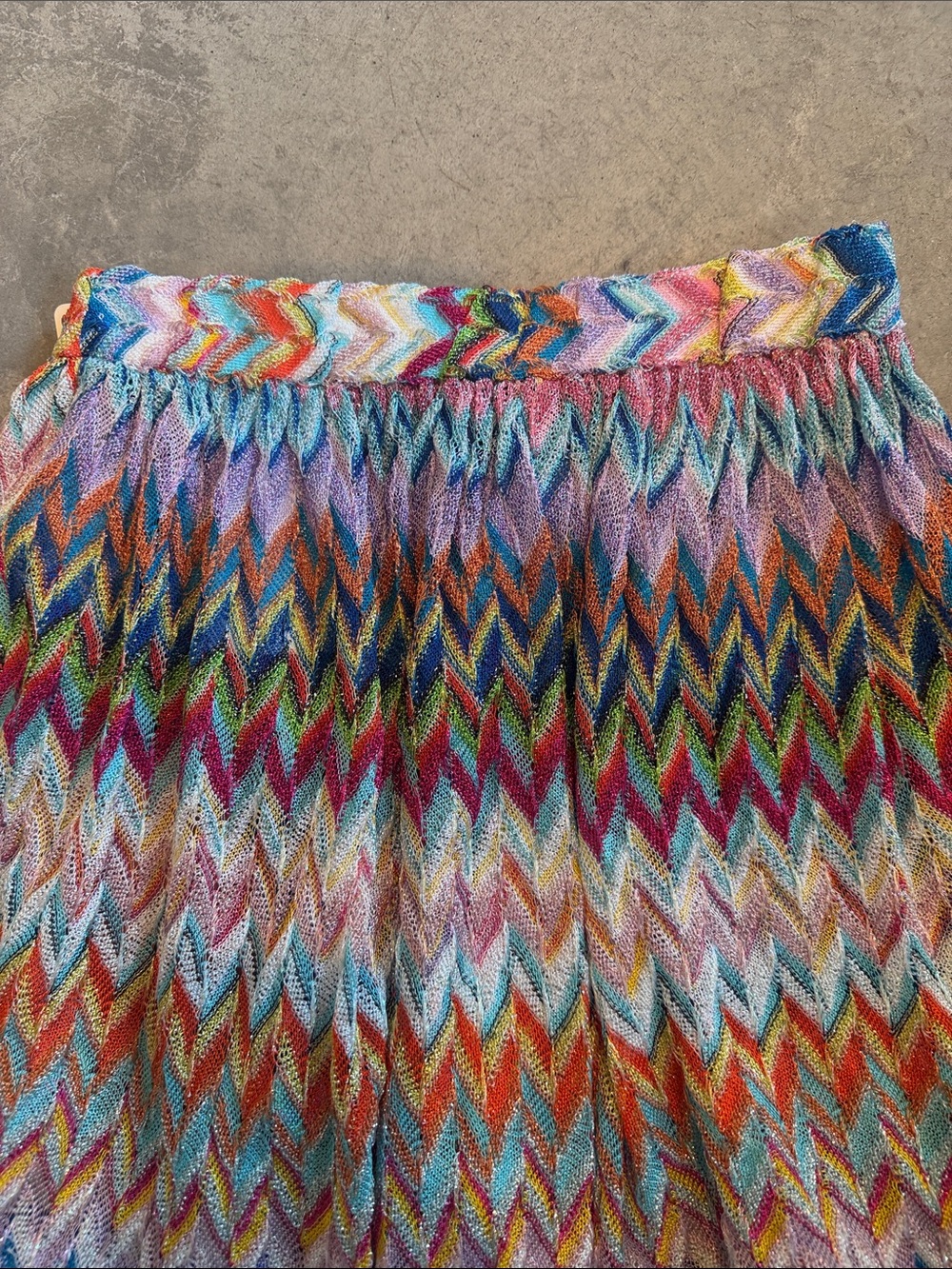 Missoni Multicolor Zigzag Knit Shorts in Pastel & Jewel Tones - Picture 7 of 9